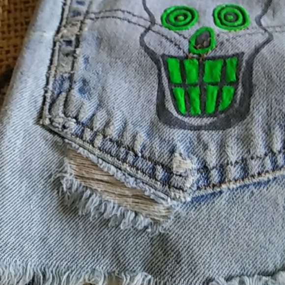 'LUCY'LEVI'S Denim mini skirt - Picture 3 of 6